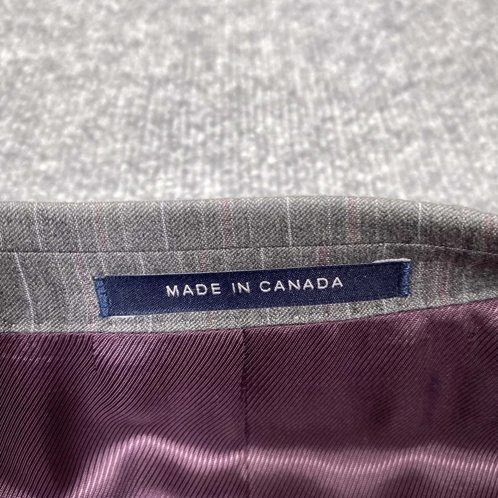 Cremieux Loro Piana Suit Jacket Mens 46 Gray Wool Blazer Single-Breasted‎
